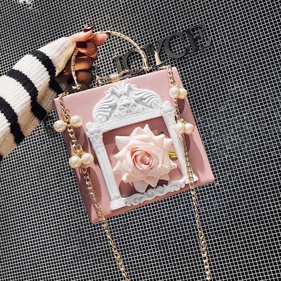 New Rose Pearl Goddess Crossbody Bag (Pink) - Picture 3 of 9